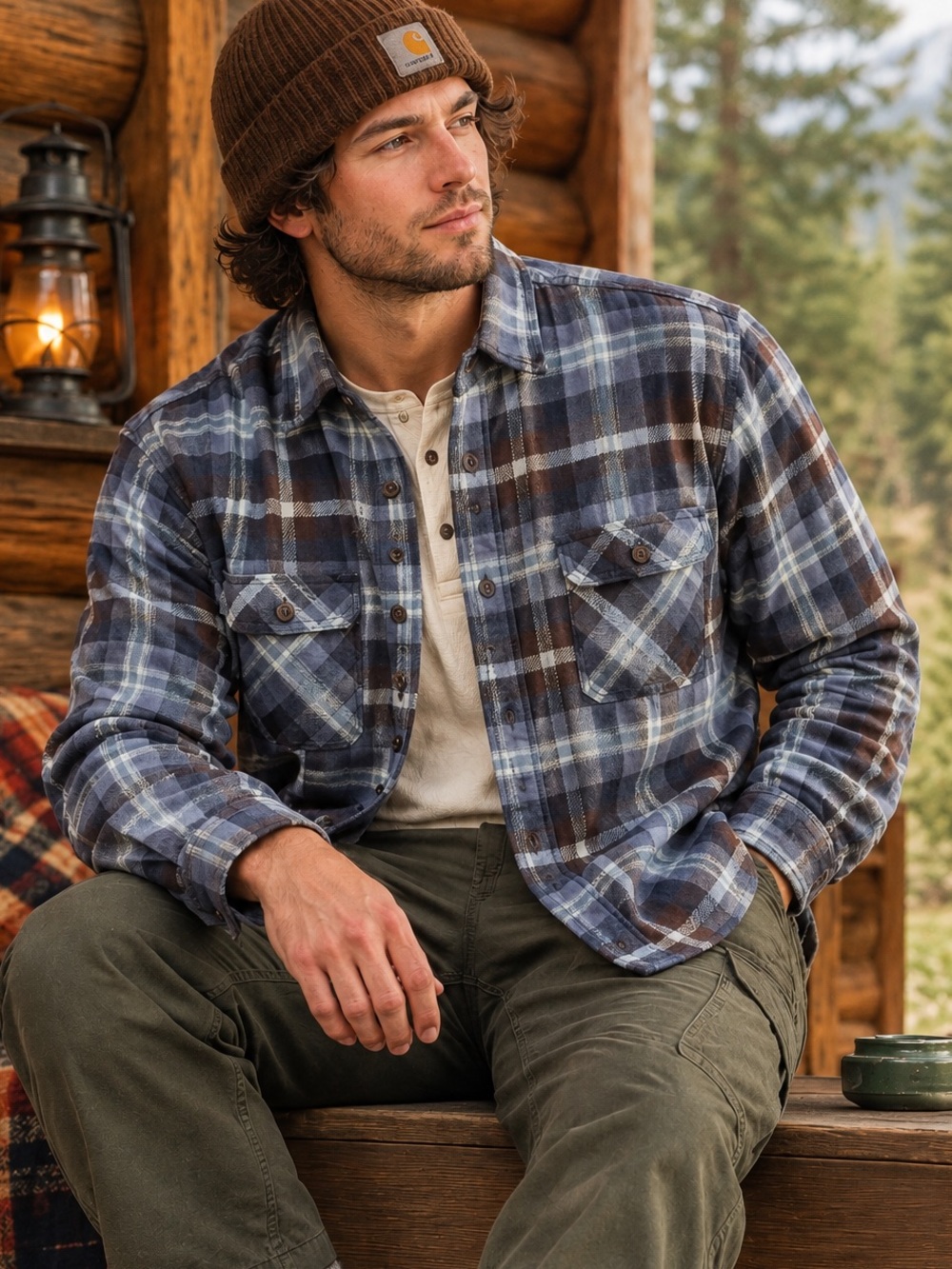 Jachs Heritage Lumberjack Flannel Shirt Men’s L Heavyweight 100% Cotton Plaid
